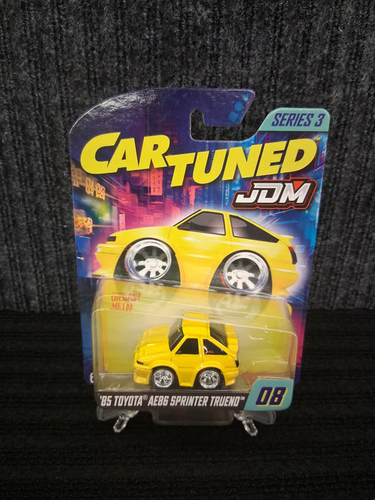 Car Tuned JDM Series 3- '85 Toyota AE86 Sprinter Trueno- Yellow
