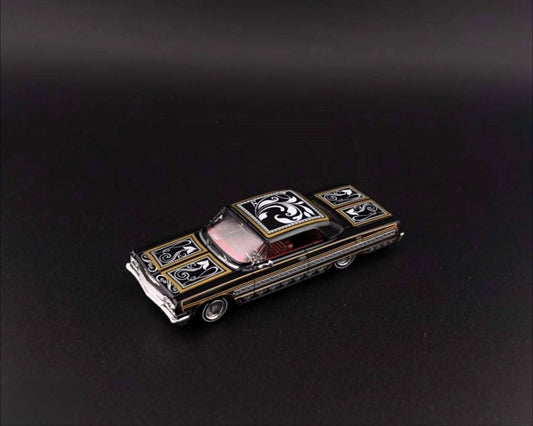 (PRE-ORDER)FINE WORKS '64 Chevrolet Impala-Lowrider(Black, Gold &White)