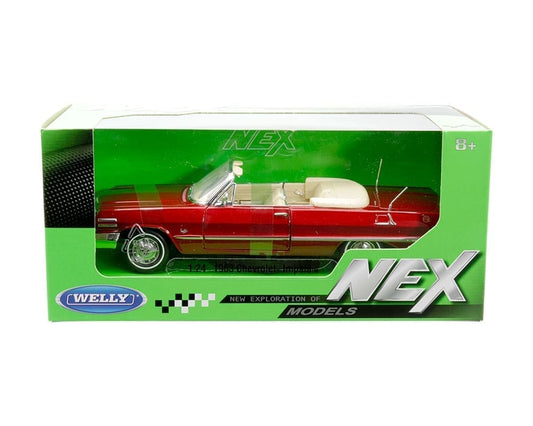 Welly NEX- '63 Chevrolet Impala- Red- 1:24 Scale